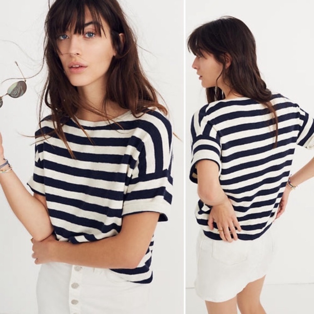 Madewell | Boxy Sweater Tee Kelley Stripe